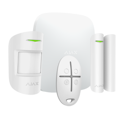 StarterKit 2 4G-W Kit di allarme 100 zone con comunicatore 4G LTE Colore Bianco - 51174 Ajax